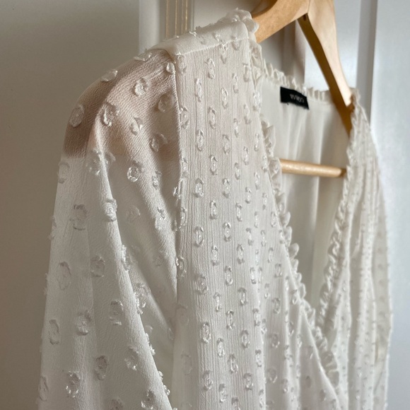 RW&CO. Long-Sleeve Ruffled Wrap Blouse - Picture 3 of 12
